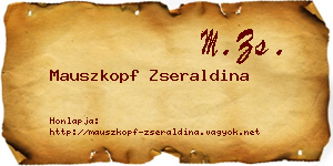 Mauszkopf Zseraldina névjegykártya